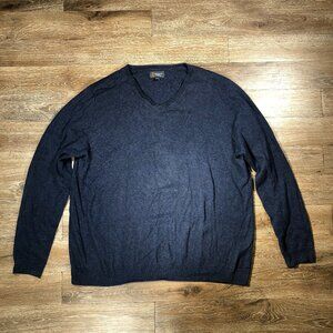 Wallin & Bros Mens XXL Crew Neck Sweater Blue Cotton Cashmere Wallin & Bros EUC